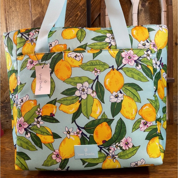 Vera Bradley Handbags - SALE! Vera Bradley Lemon Grove Large Insulated Cooler Bag Tote New NWT